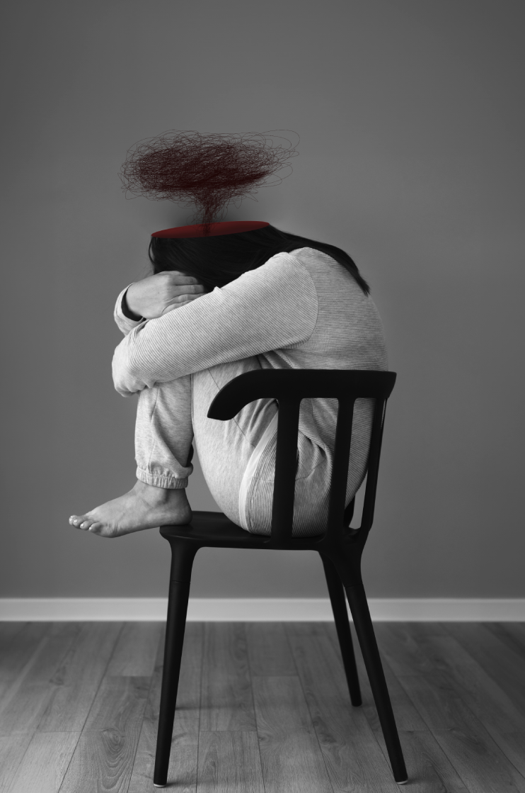 Person sitting alone experiencing depression