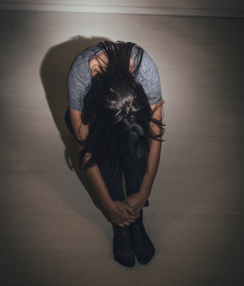 Young woman coping with trauma
