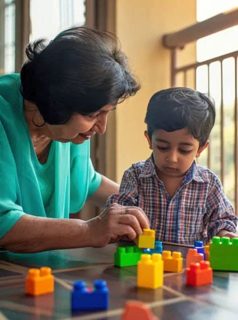 Young child with autism spectrum disorder