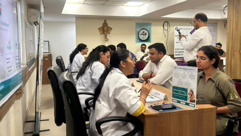 Active consultations underway at ICSI health camp.